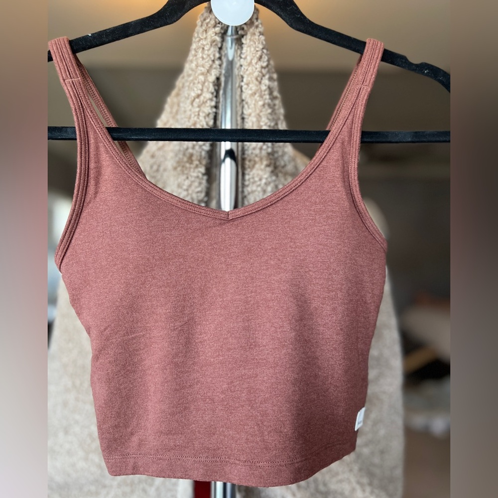 Vuori Yosemite Bra Crop Tank Top Terracotta Copper Small